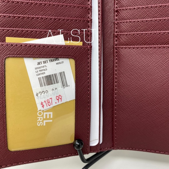Michael Kors Trifolder Leather Merlot Marion W - Picture 5 of 5